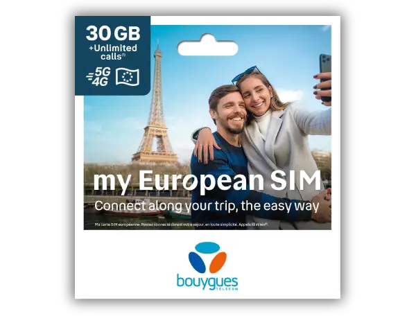 Carte eSIM prépayée 30Go - 30 jours